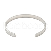 Stainless Steel Open Cuff Bangles for Women BJEW-G708-01A-P-3
