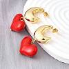 Brass Dangle Stud Earrings EJEW-V011-02G-2