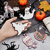 CHGCRAFT 20Pcs 10 Style Natural Wood Big Pendants WOOD-CA0001-50-3
