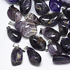 Natural Amethyst Pendants G-T122-32D-1