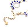 Flat Round 304 Stainless Steel Link Bracelets for Women BJEW-MZ00146-4
