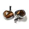 Natural Tiger Eye Pendants G-I358-A20-2