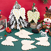 SUNNYCLUE 2 Sets Unfinished Wood Pendant Decorations WOOD-SC0001-89-4