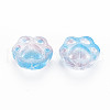 Two Tone Transparent Baking Painted Glass Beads GLAA-S190-021-B09-2