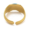 Oval Synthetic Turquoise Finger Rings RJEW-U015-02G-3