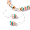 Handmade Polymer Clay Beads Bracelets Set BJEW-TA00043-01-9