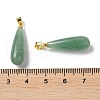 Natural Green AventurineTeardrop Pendants G-Q005-03G-06-3