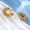 Round Brass Hoop Earrings EJEW-R025-34G-2