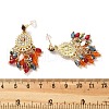 Bohemia Style Alloy Acrylic Tassel Dangle Stud Earrings for Women EJEW-G435-01G-3