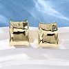 Brass C-Shaped Stud Earrings EJEW-R025-37G-4