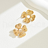 Stainless Steel Flower Stud Earrings GP4061-3