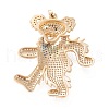 Brass Micro Pave Cubic Zirconia Pendants KK-R138-001G-2