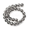 Transparent Electroplate Glass Beads Strands EGLA-N002-34E-F02-4