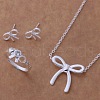 Brass with Crystal Rhinestone Pendant Necklace & Stud Earring & Ring FS-WG54E60-01-1