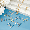 24Pcs 2 Colors 304 Stainless Steel Ring Toggle Clasps FIND-UN00006-2