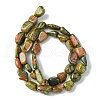 Natural Unakite Beads Strands G-G117-B03-01-3