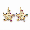 Brass Micro Pave Cubic Zirconia Pendants ZIRC-Q200-026-NF-1