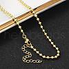 Rack Plating Brass Ball Chain Necklaces for Women NJEW-G102-01A-G-3
