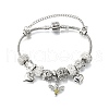 Alloy European Beads Charm Bracelets BJEW-F495-13P-2