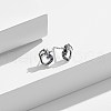 Rhodium Plated 925 Sterling Silver Stud Earrings STER-BB72164-3
