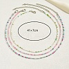 3Pcs Bohemian Style Handmade 3 Layer Round Glass Seed Beaded Necklaces for Women Vacation HM8035-5