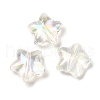 Transparent UV Plating Rainbow Iridescent Acrylic Beads OACR-A021-01-1