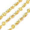 Brass Textured Flat Round Link Chains CHS-H112-12G-1