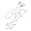 304 Stainless Steel Teardrop Tassel Y Necklaces NJEW-R026-24P-4