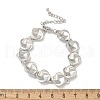 Brass Flat Round Links Bracelets for Women KK-B124-11P-5