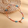 Summer Beach Natural Shell Pendant Glass Seed Beaded Necklaces for Women FS-WGEF253-03-2
