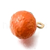 Zinc Alloy Enamel Charms FIND-U029-01G-12-2