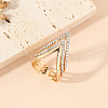 Crown Alloy Rhinestone Cuff Rings for Women FS-WGF9C69-01-1