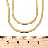 304 Stainless Steel Flat Snake Chain Double Chain Necklaces NJEW-Q039-01G-5