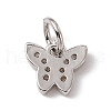 Brass Micro Pave Cubic Zirconia Charms ZIRC-F132-16P-2