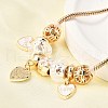Alloy Enamel European Beads Charm Bracelets BJEW-F495-03G-5