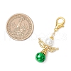 2Pcs 2 Colors Angel Brass Bell Pendants Decorations HJEW-MZ00244-5