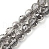 Transparent Electroplate Glass Beads Strands EGLA-N002-34E-F02-1
