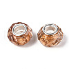 Transparent Resin Rondelle European Beads RESI-N044-01D-2
