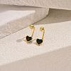 Stainless Steel Shell Heart Stud Earrings MS8339-1-1