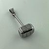 Stylish Stainless Steel Hammer Pendant Punk Necklaces for Lucky Men's Fashion Accessories QZ1821-5