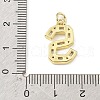 Brass Micro Pave Cubic Zirconia Pendants KK-V014-01G-19-3