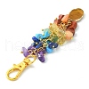 Chakra Gemstone Chips Pendant Decorations HJEW-JM01201-3