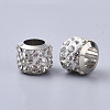Polymer Clay Rhinestone European Beads RB-S055-18A-P-2