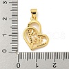 Rack Plating Brass Micro Pave Clear Cubic Zirconia Pendants KK-B091-49G-02-3