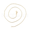 Brass Ball and Column Link Chains Necklace for Women NJEW-P265-01B-G-3