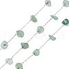 Handmade Natural Green Aventurine Chip Beads Chain CHS-H028-06A-07-1