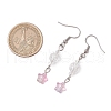 Transparent Glass Beads Dangle Earrings EJEW-JE06341-3