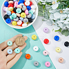SUNNYCLUE 150Pcs 15 Colors Rondelle Silicone Focal Beads SIL-SC0002-26-3