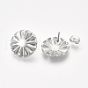Non-Tarnish 304 Stainless Steel Stud Earring Findings STAS-S079-48B-1