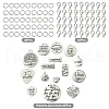 DIY Word Alloy Pendant Decoration Making Kit DIY-YW0008-90-4
